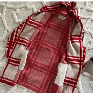 Anthropologie Field Flower open plaid long cardigan